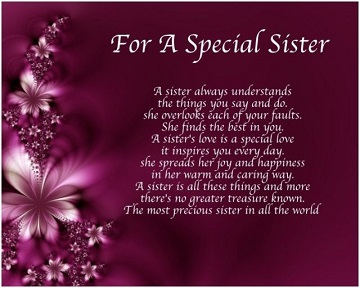 message for My Special Sis