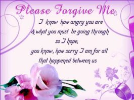 forgive me my dear